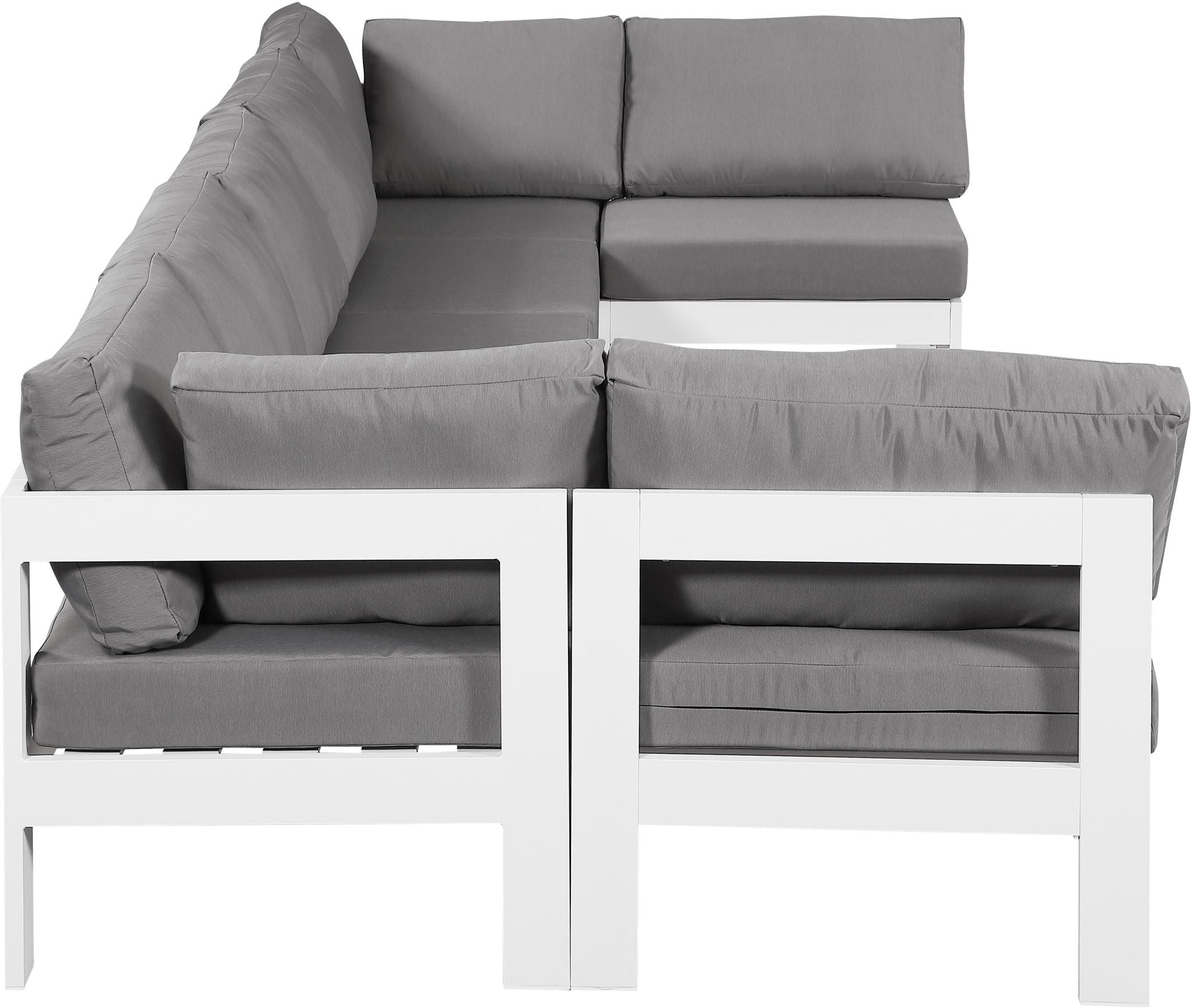Nizuc - Outdoor Patio 7 Piece Modular Sectional With White Frame - Urban Living Furniture (Los Angeles, CA)