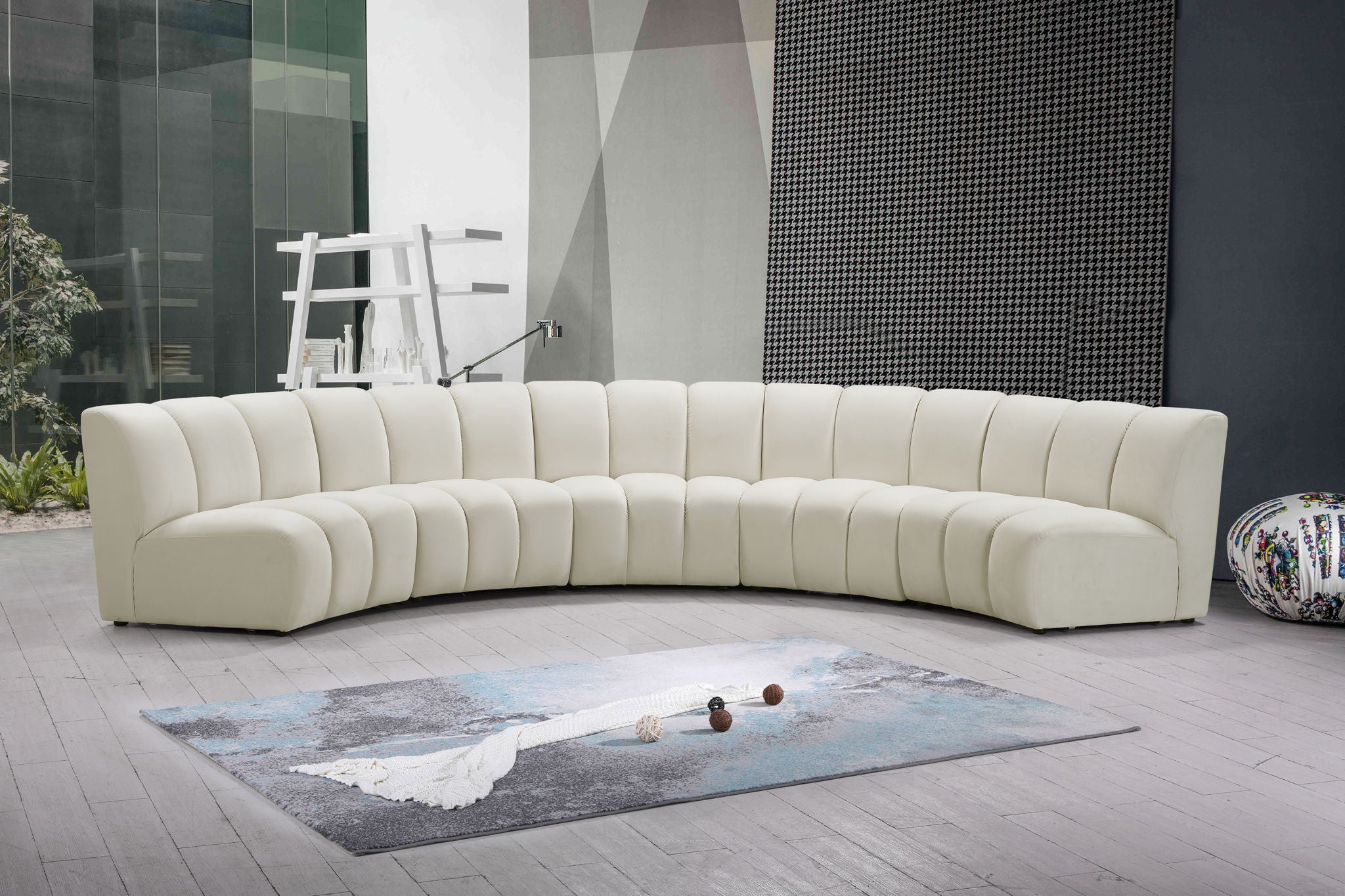Infinity - 5 Piece Velvet Modular Sectional - Urban Living Furniture (Los Angeles, CA)