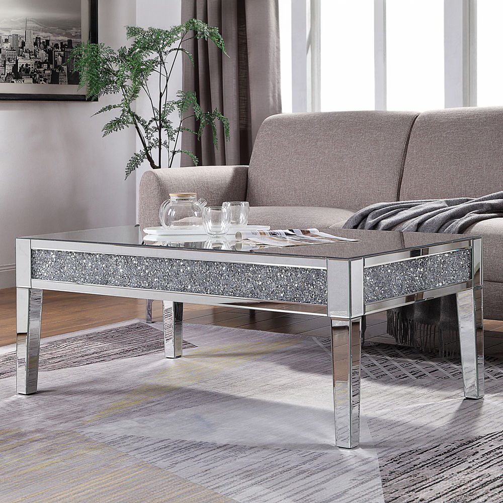 Noralie - Coffee Table - Mirrored & Faux Diamonds - Urban Living Furniture (Los Angeles, CA)