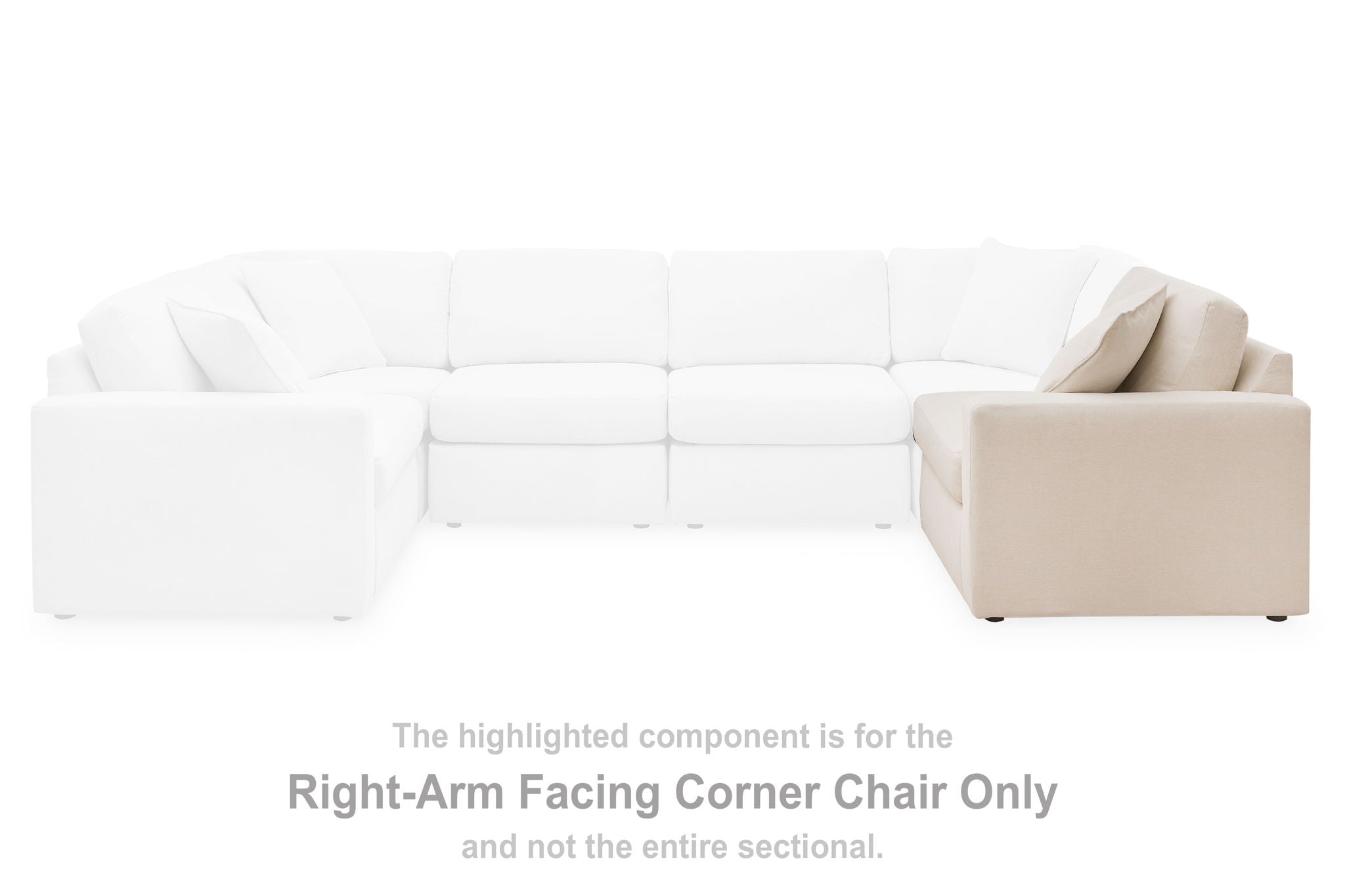 Modmax - Oyster - Raf Corner Chair - Urban Living Furniture (Los Angeles, CA)