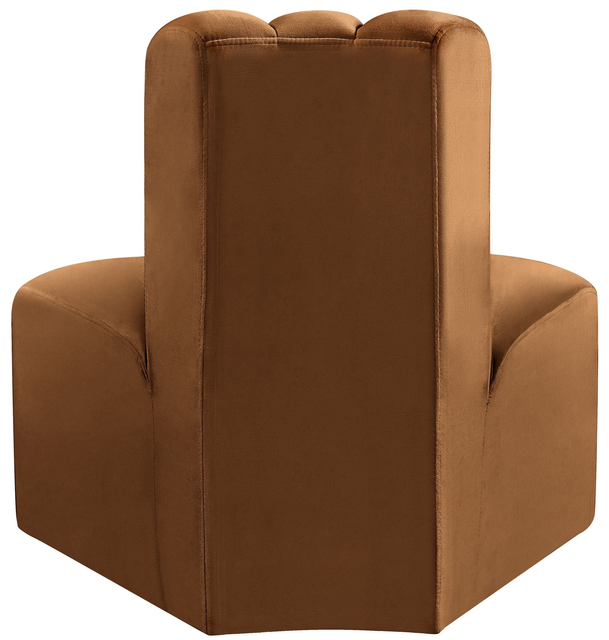 Arc - Velvet Reverse Corner Chair - Saddle - Urban Living Furniture (Los Angeles, CA)