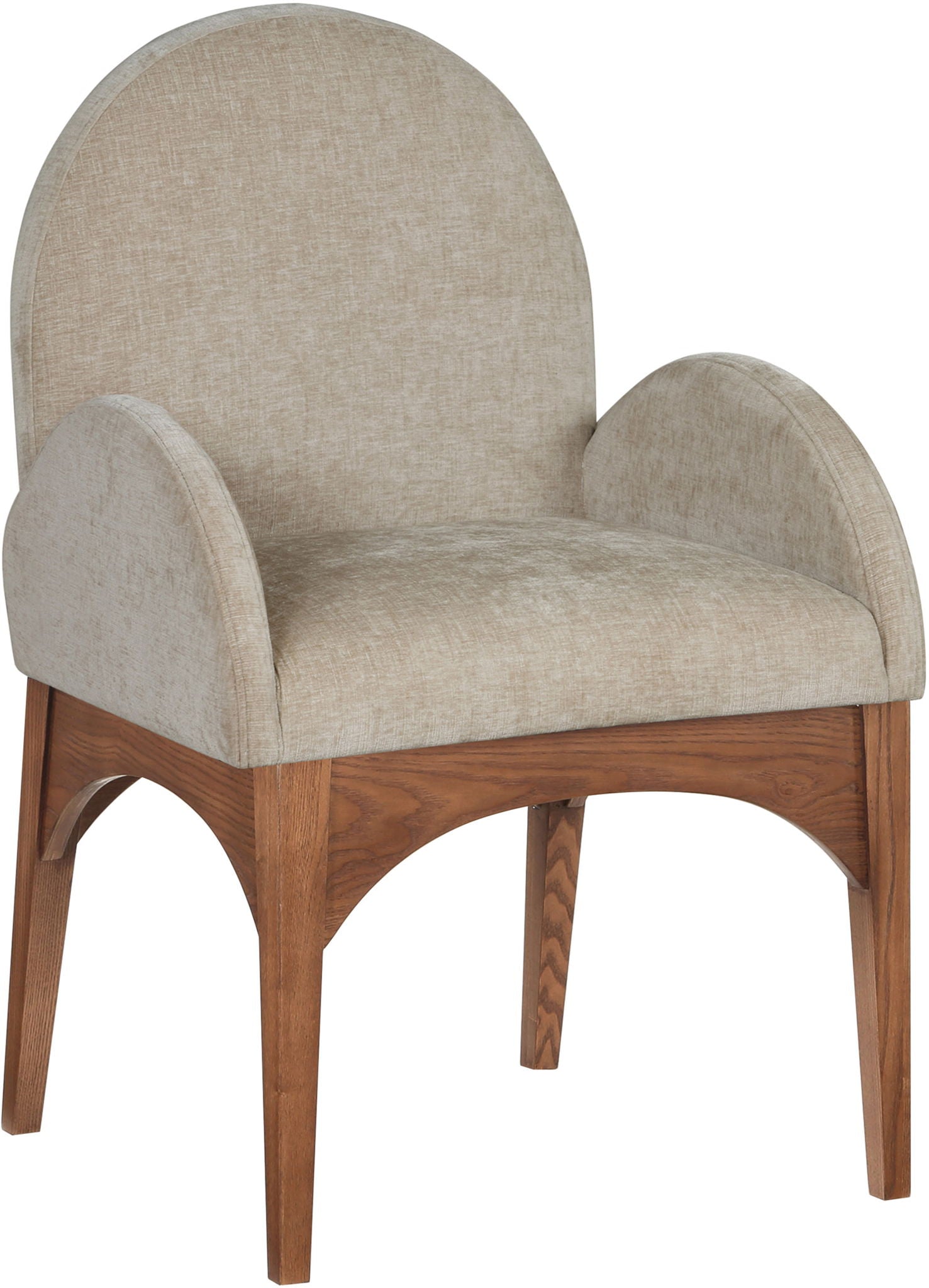 Waldorf - Chenille Dining Arm Chair With Brown Legs - Urban Living Furniture (Los Angeles, CA)