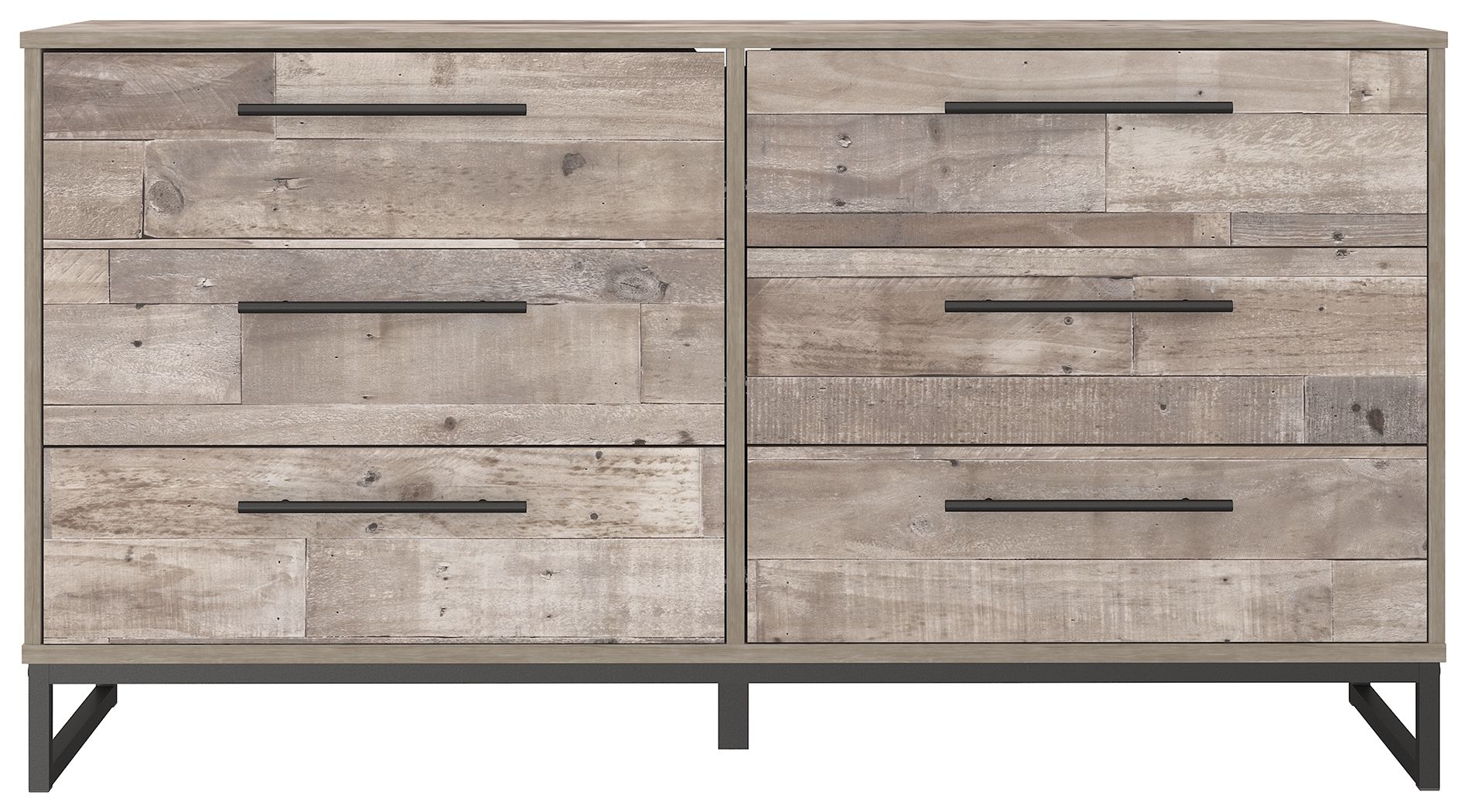 Neilsville - Whitewash - Six Drawer Dresser - Vinyl-Wrapped - Urban Living Furniture (Los Angeles, CA)