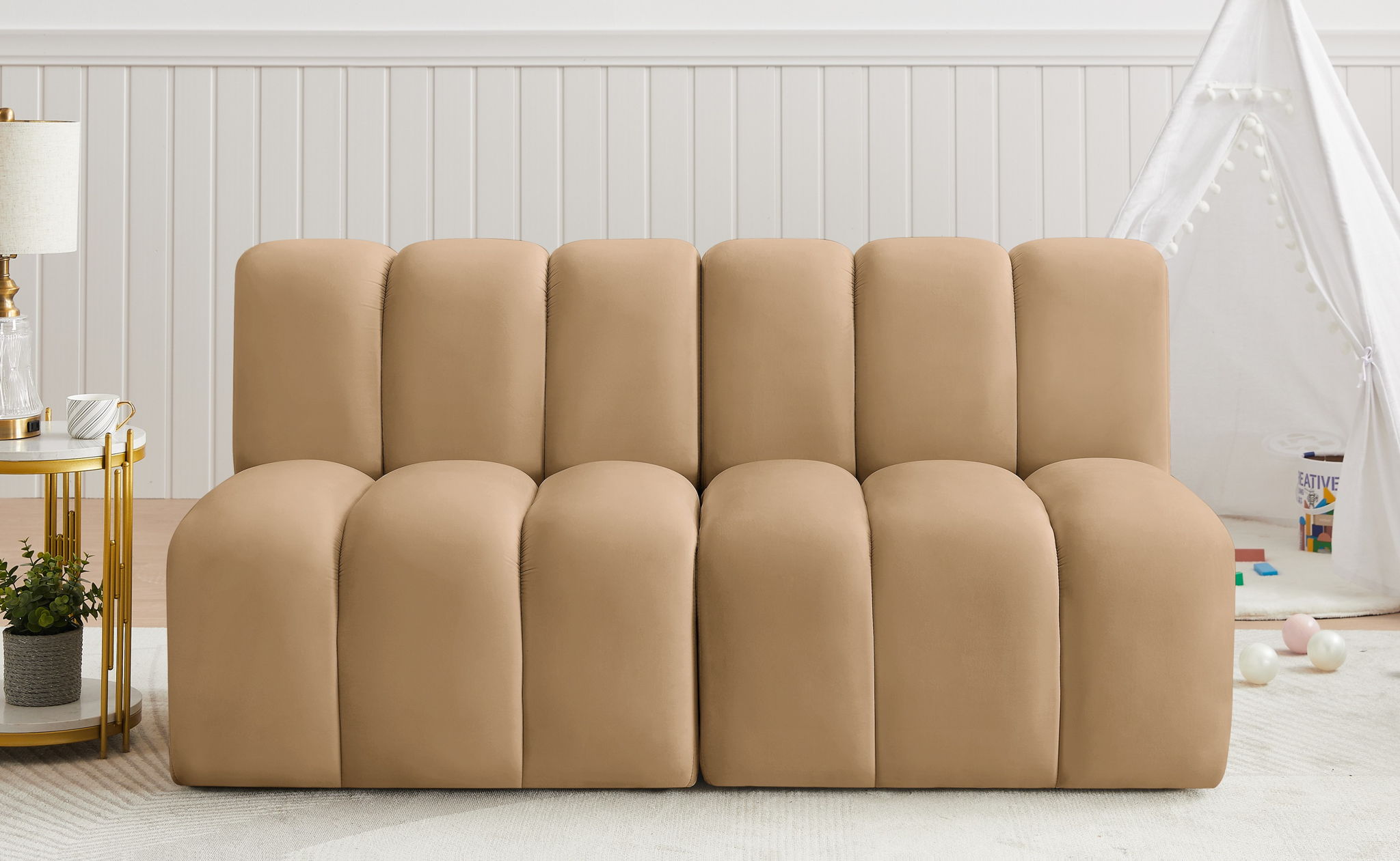 Arc - Velvet 2 Seats Modular Sofa - Urban Living Furniture (Los Angeles, CA)