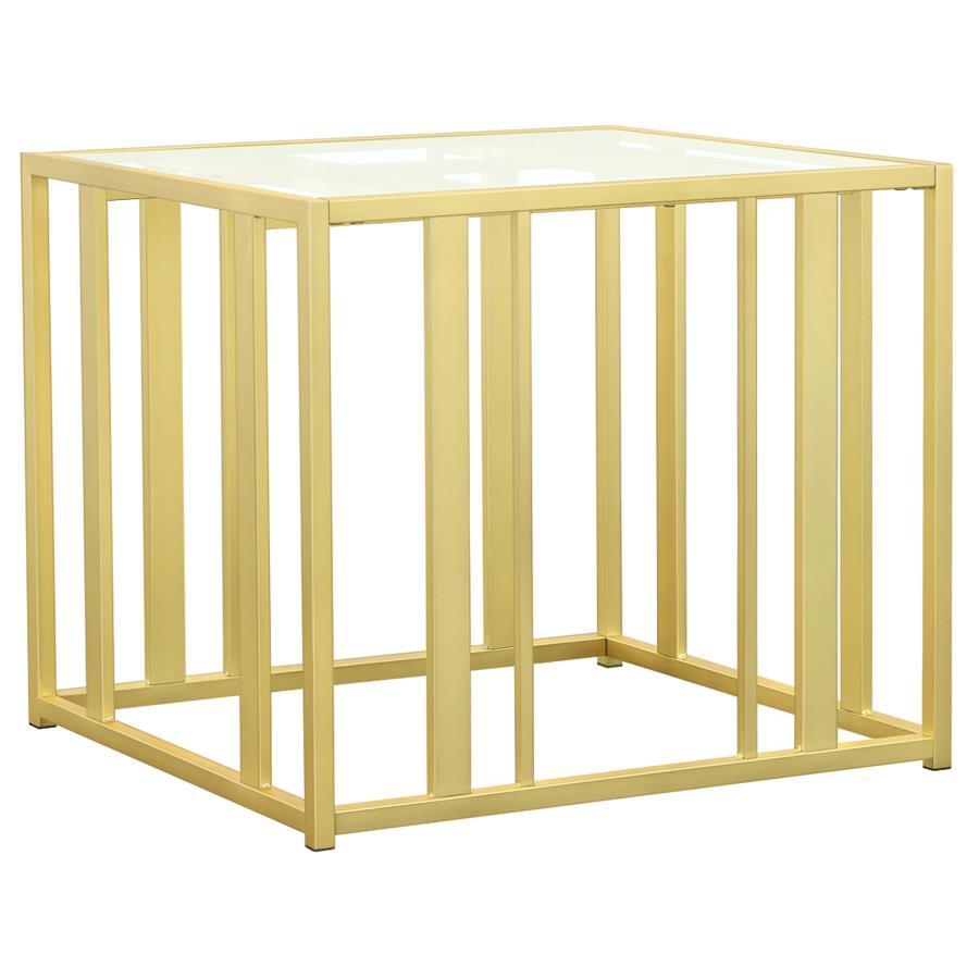 Adri - Rectangular Glass Top Side End Table - Urban Living Furniture (Los Angeles, CA)