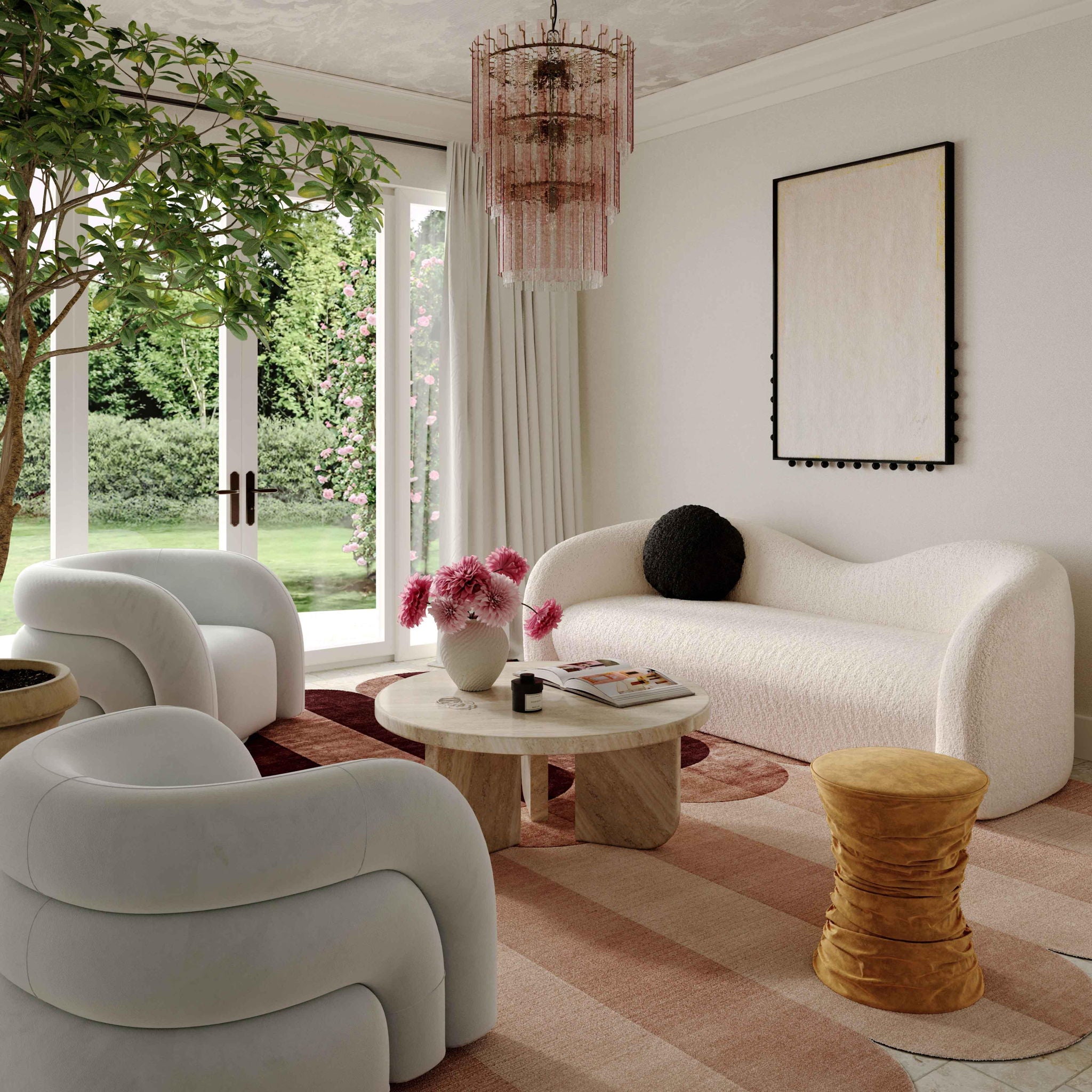 Leonie - Sofa Faux Shearling - Beige - Urban Living Furniture (Los Angeles, CA)