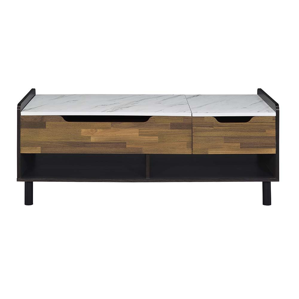 Axel - Coffee Table - Marble, Walnut & Black Finish - Urban Living Furniture (Los Angeles, CA)