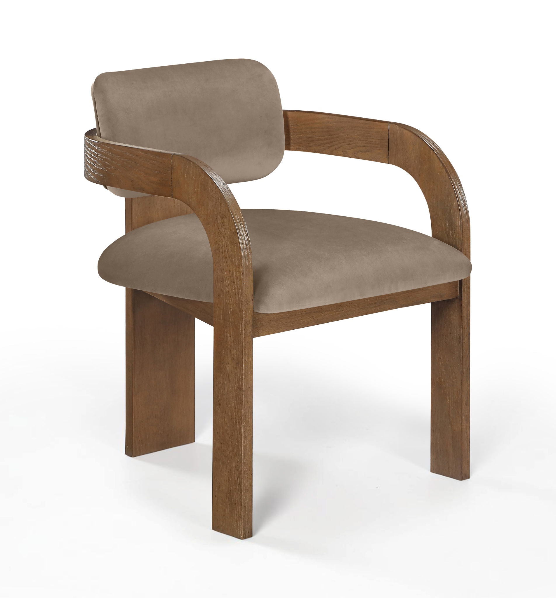 Cedra - Velvet Performance Fabric Upholstered Dining Chair (Set of 2) - Brown Frame - Urban Living Furniture (Los Angeles, CA)