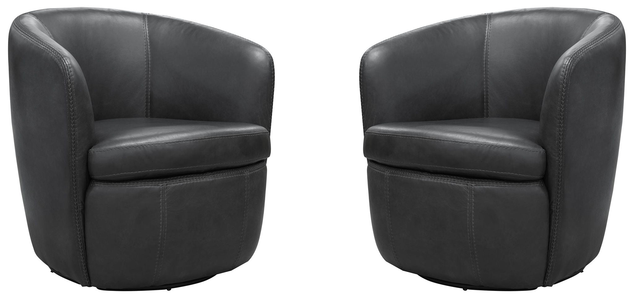 Barolo - 100% Italian Leather Swivel Club Chair (Set of 2) - Urban Living Furniture (Los Angeles, CA)