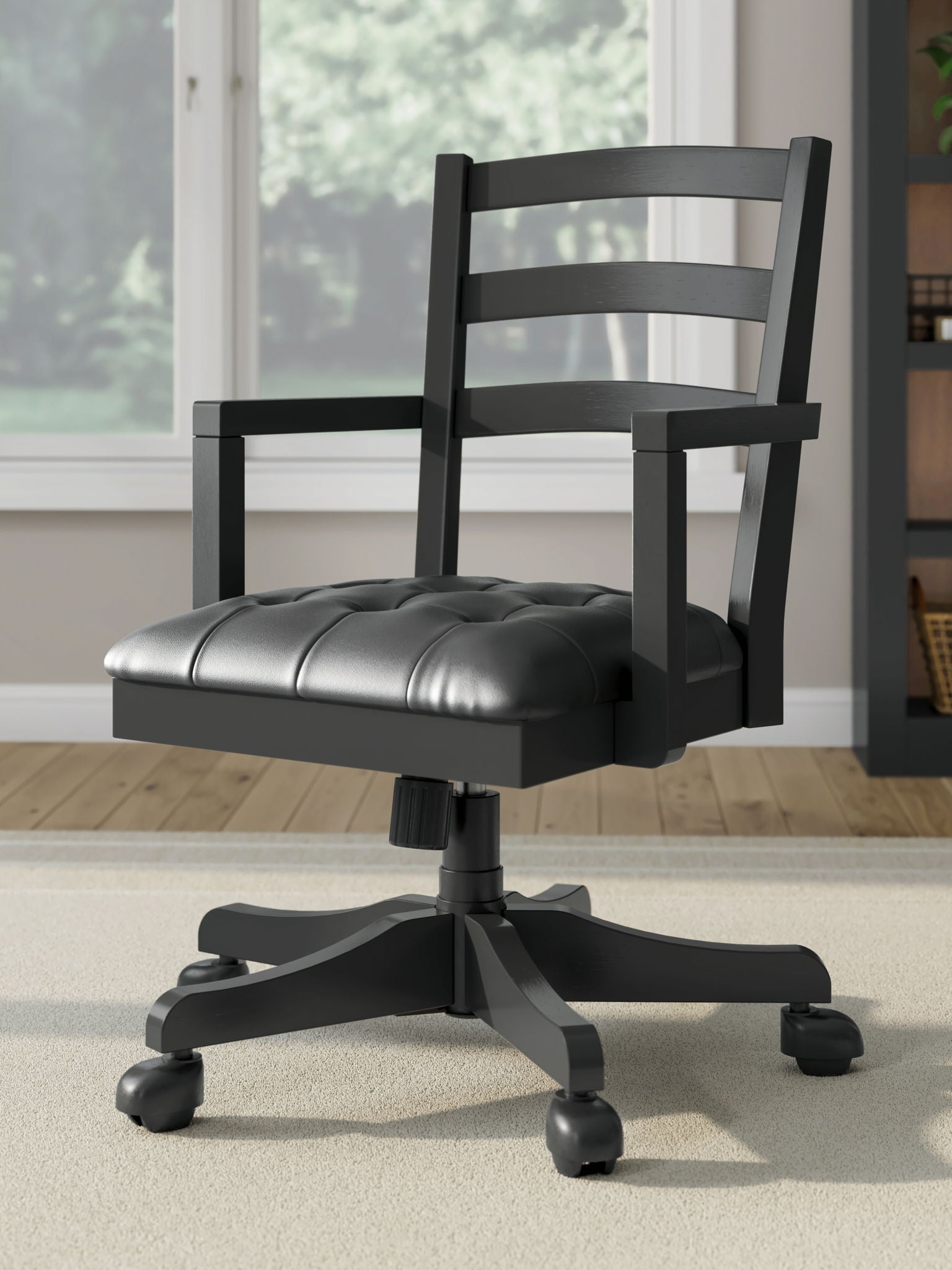 Wildenauer - Brown / Black - Home Office Swivel Desk Chair - Urban Living Furniture (Los Angeles, CA)