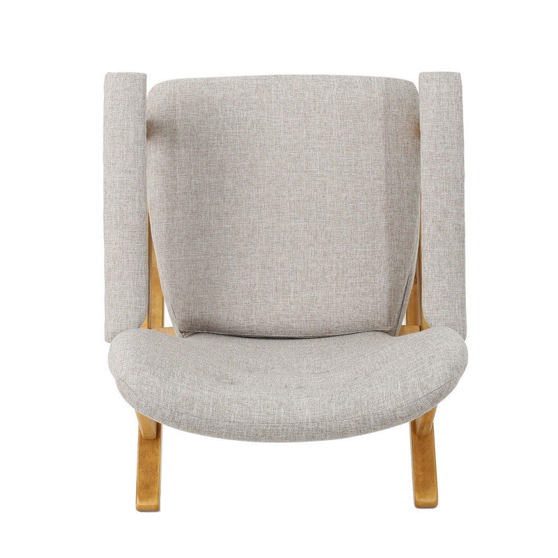Mid-Century Fabric Rocking Chair