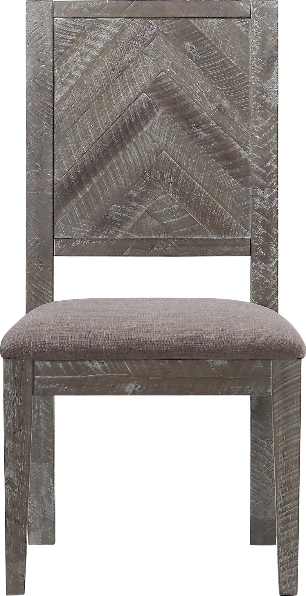 Herringbone - Solid Wood Upholstered Dining Chair (Set of 2) - Rustic Latte