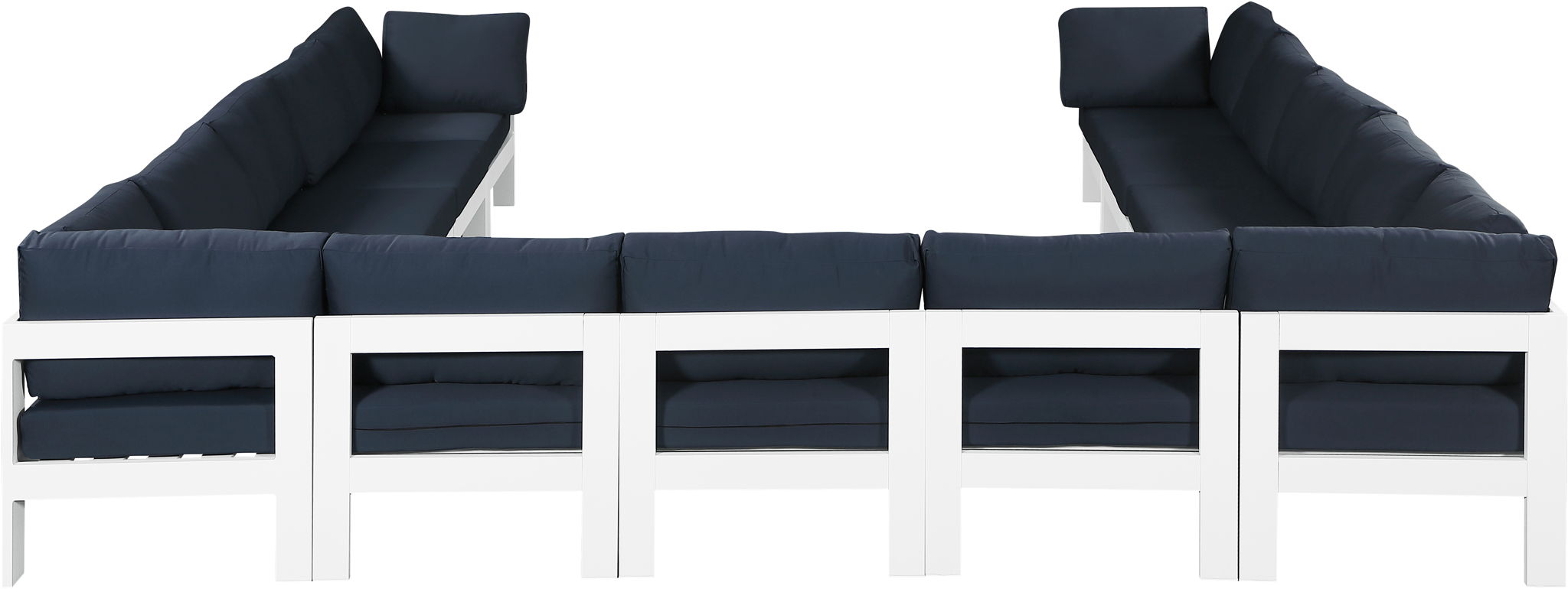 Nizuc - Outdoor Patio 13 Piece Modular Sectional With White Frame - Urban Living Furniture (Los Angeles, CA)
