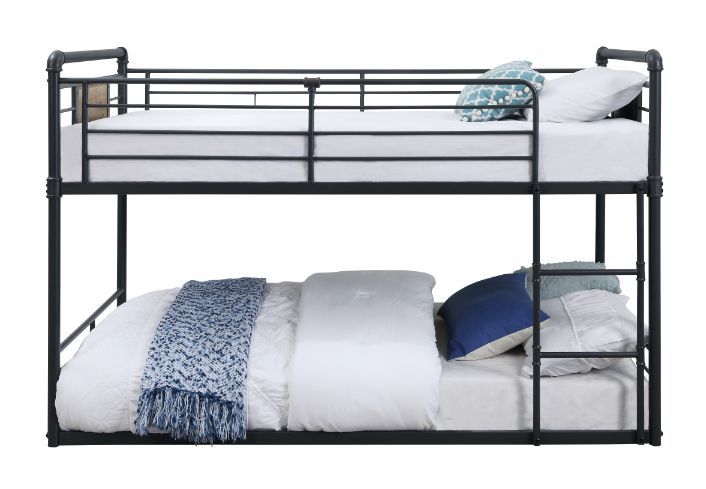 Cordelia - Twin Over Twin Bunk Bed - Antique Oak, Sandy Black & Dark Bronze Hand-Brushed Finish - Urban Living Furniture (Los Angeles, CA)