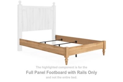 Aleaport - Warm Brown - Full Panel Footboard With Rails