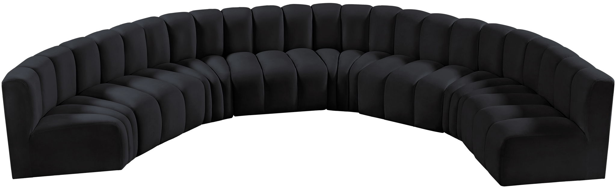 Arc - Velvet 8 Piece U-Shaped Modular Sofa