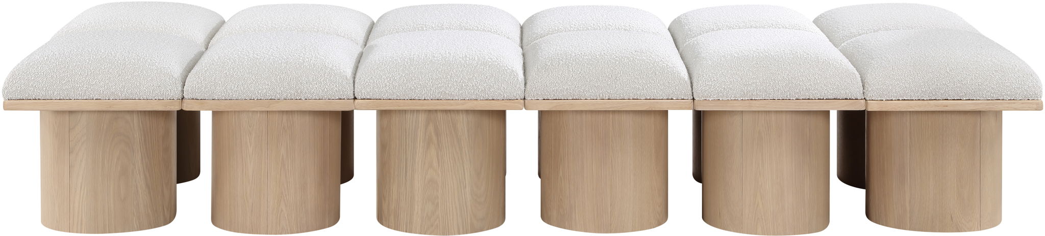 Pavilion - 12 Piece Modular Bench With Natural Base