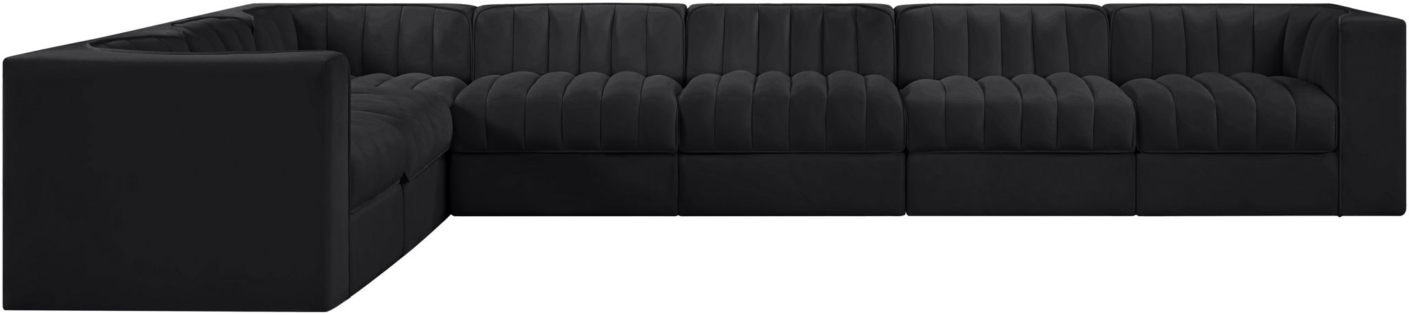 Rummi - Velvet Performance Fabric Upholstered 7 Piece Modular Sectional (With 3 Corner Chairs) - Urban Living Furniture (Los Angeles, CA)