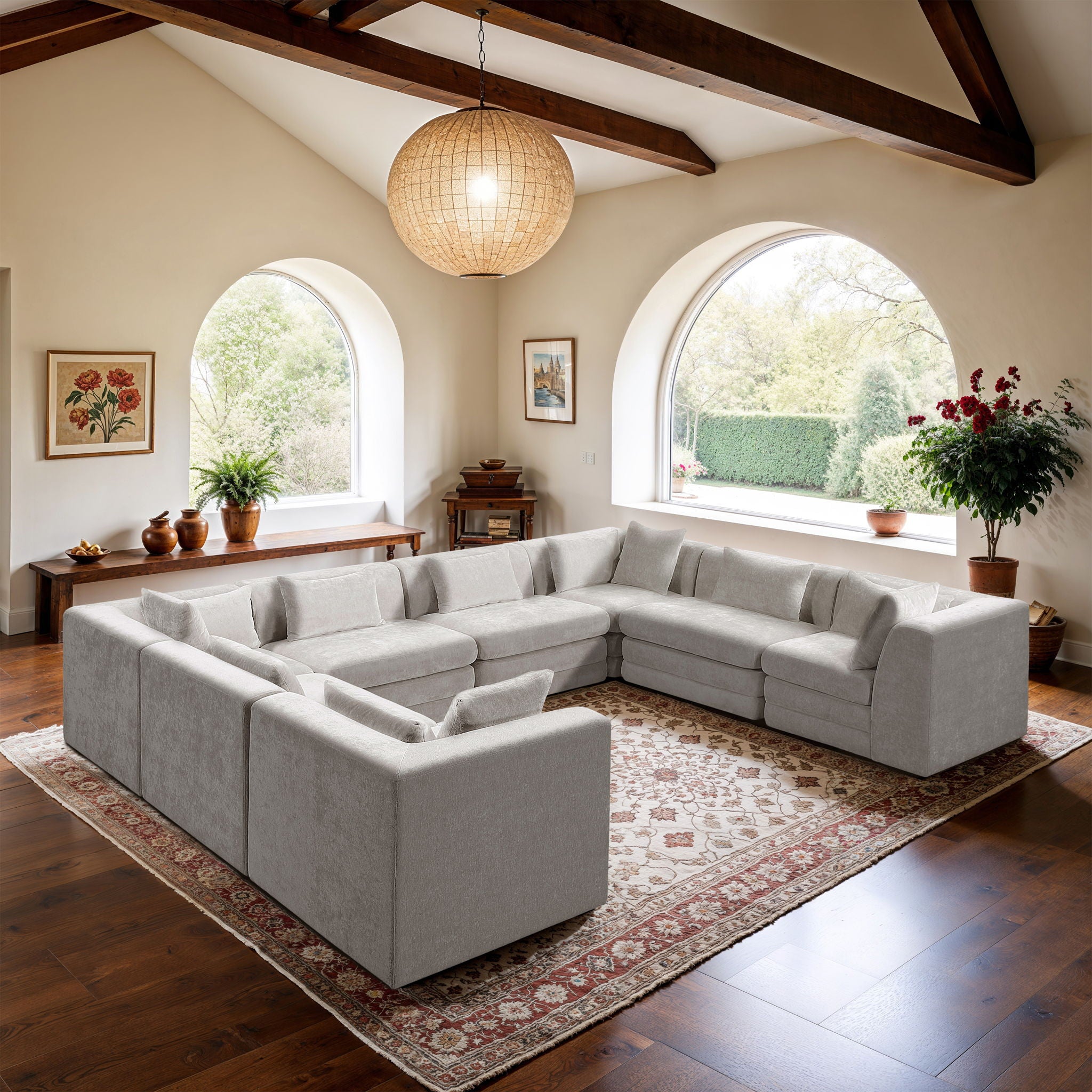 Stellar - 8 Piece Chenille Fabric Upholstered Modular Sectional - Urban Living Furniture (Los Angeles, CA)