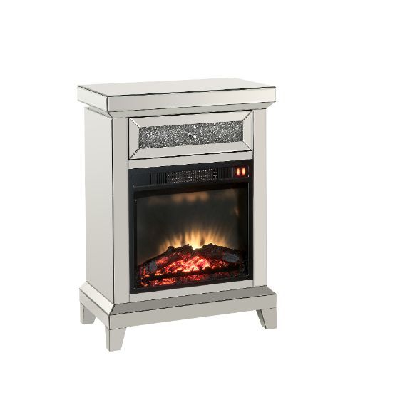 Noralie - 24" Fireplace - Mirrored & Faux Diamonds - Urban Living Furniture (Los Angeles, CA)