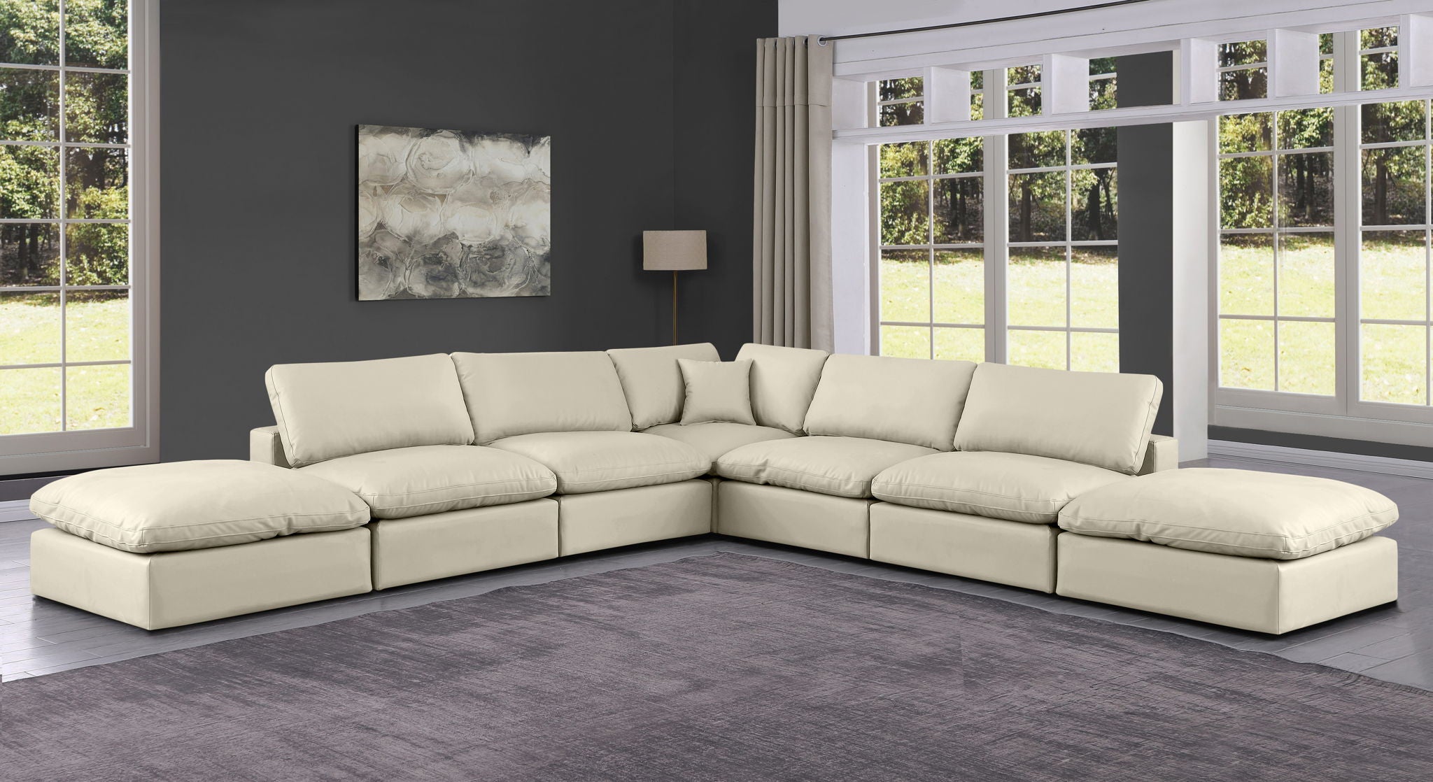 Comfy - 7 Piece Faux Leather Modular Corner Sectional - Urban Living Furniture (Los Angeles, CA)