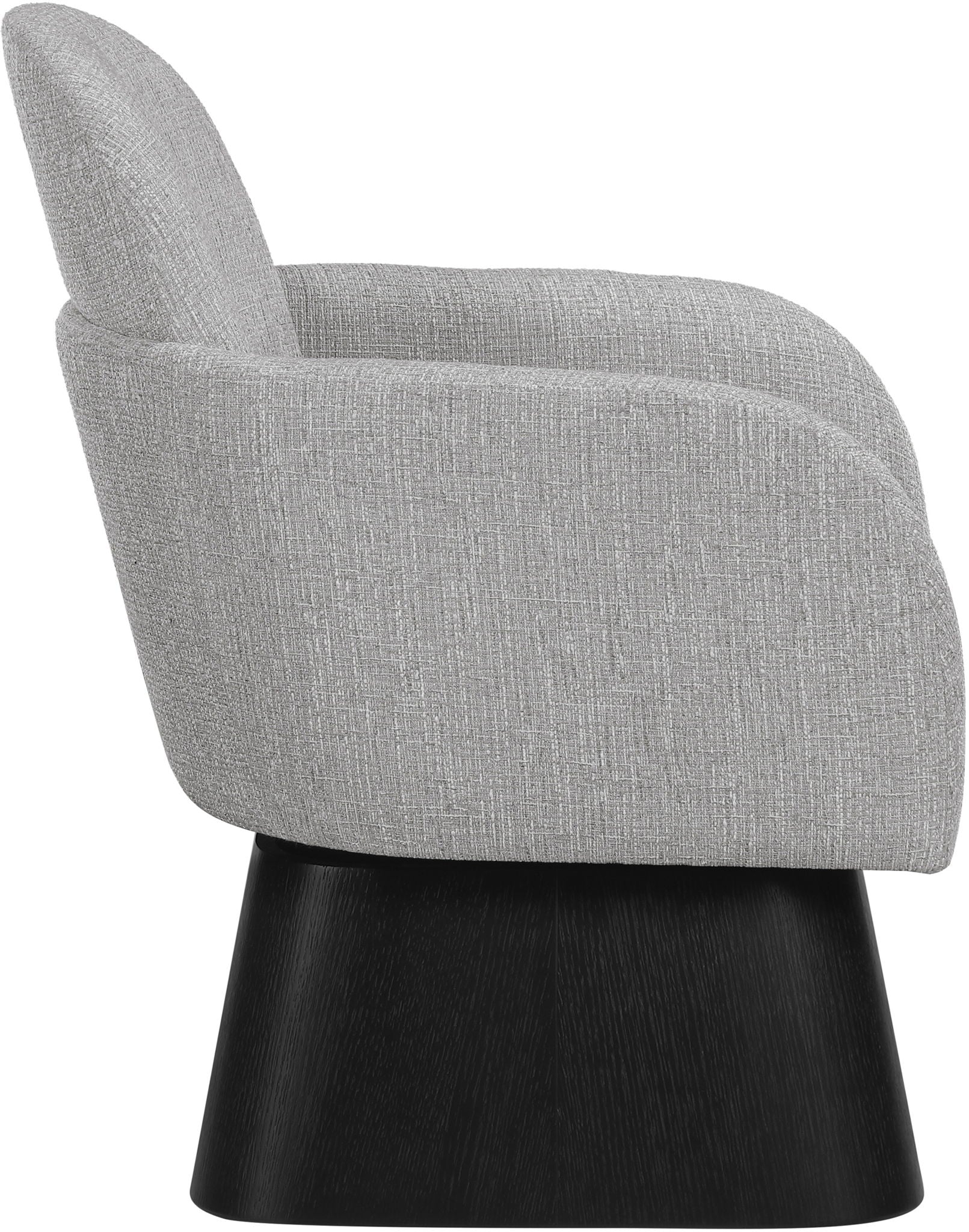 Marlowe - Linen Textured Fabric Upholstered Swivel Accent Chair - Stained Black - Urban Living Furniture (Los Angeles, CA)
