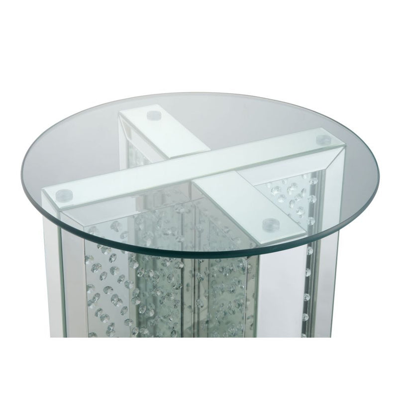 Nysa - End Table - Mirrored & Faux Crystals - 23" - Urban Living Furniture (Los Angeles, CA)