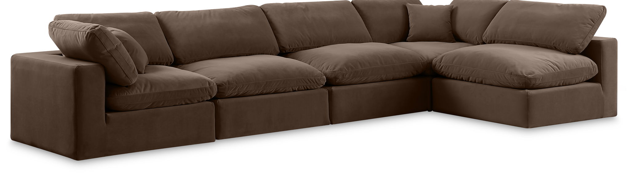Comfy - 5 Piece Velvet Modular Sectional - Urban Living Furniture (Los Angeles, CA)