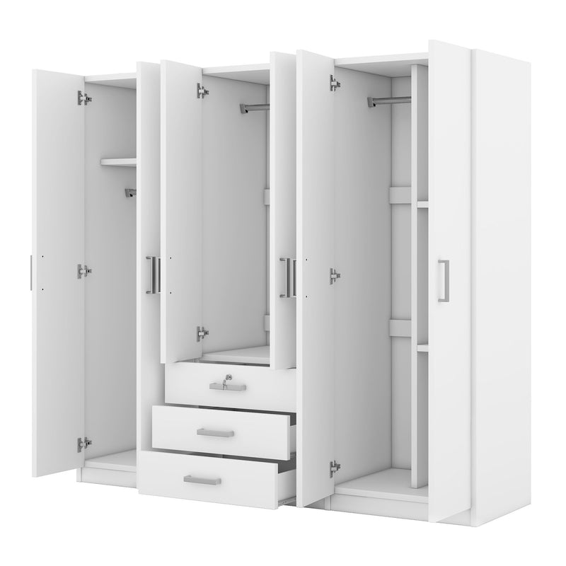 6 Doors Wardrobe Storage For Bedroom, With Big Drawers - Urban Living Furniture (Los Angeles, CA)