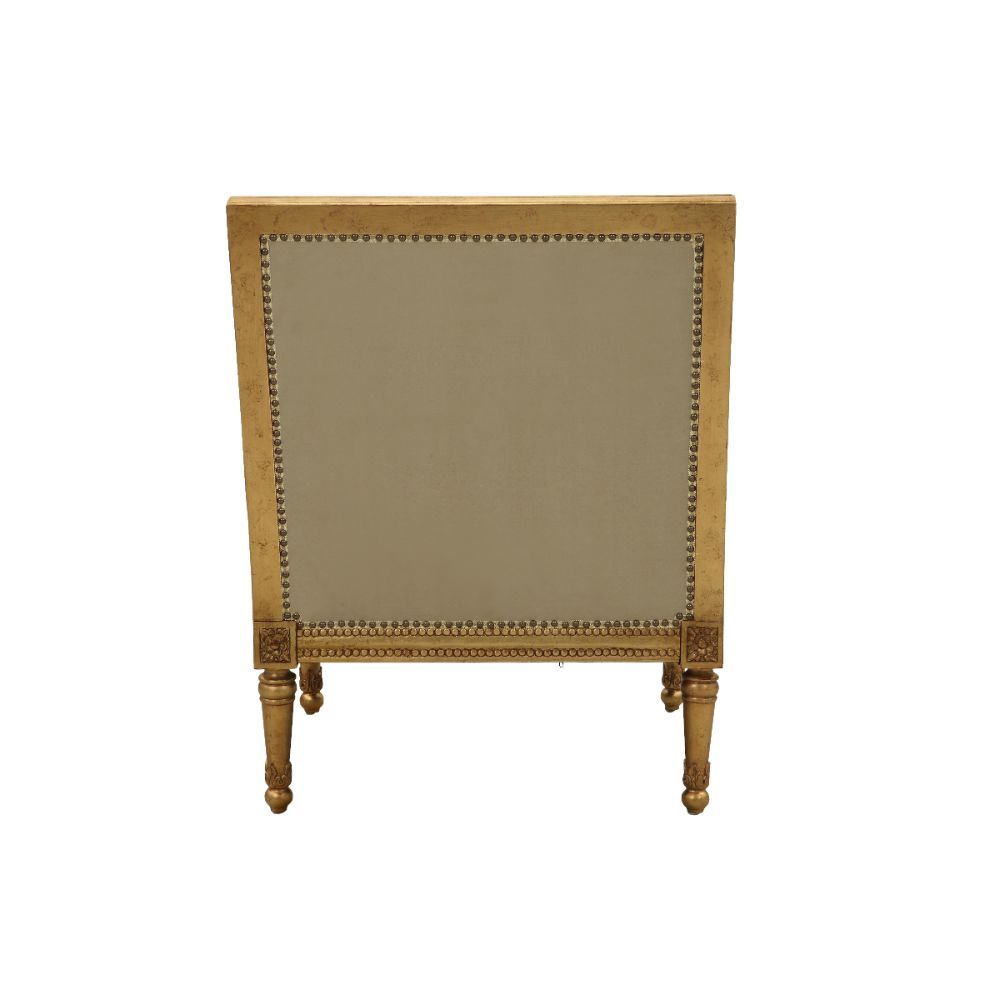Daesha - Accent Chair - Tan Flannel & Antique Gold - Urban Living Furniture (Los Angeles, CA)