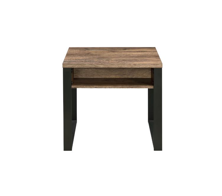 Aflo - End Table - Weathered Oak & Black Finish - Urban Living Furniture (Los Angeles, CA)