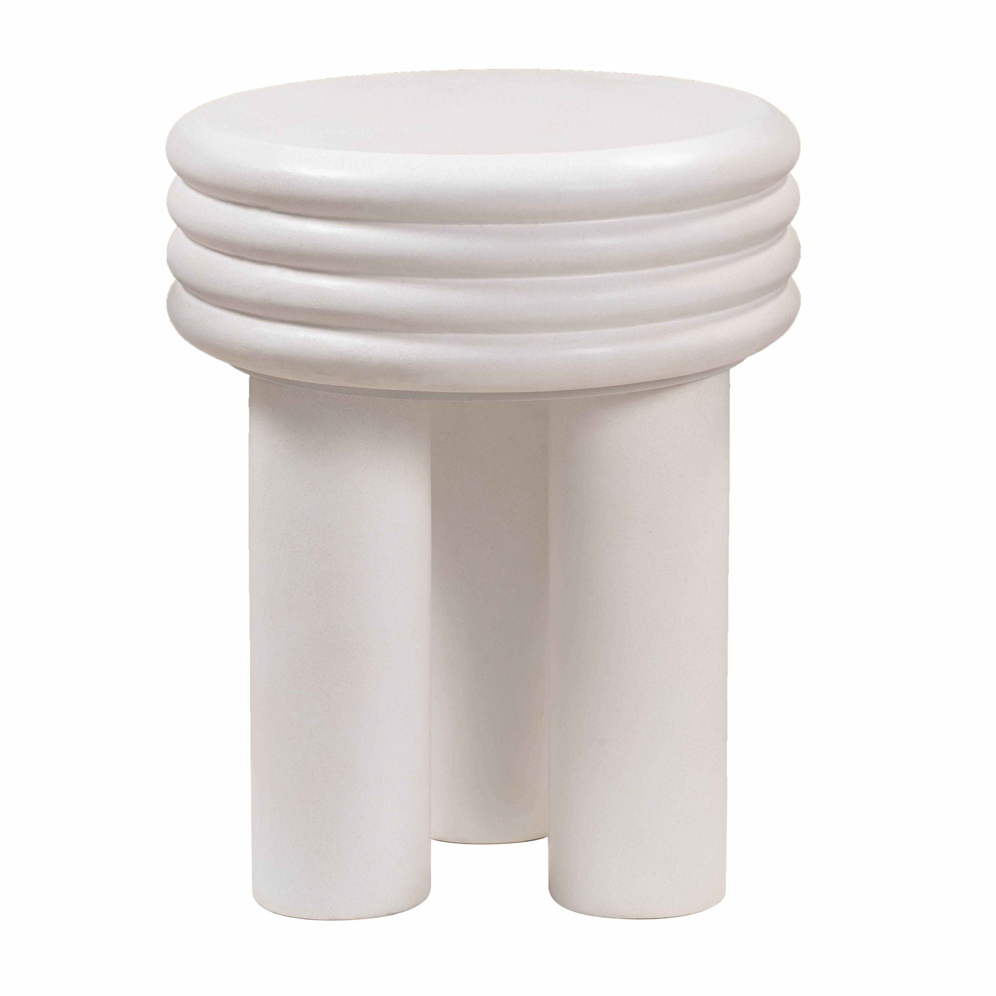 Delta - Concrete Side Table - Ivory - Urban Living Furniture (Los Angeles, CA)