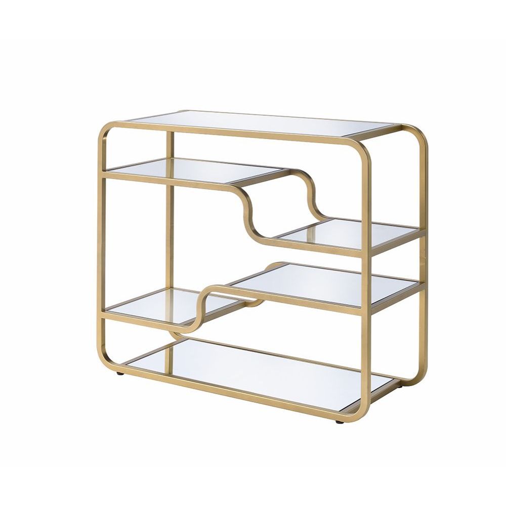 Astrid - Sofa Table - Mirrored & Gold - Urban Living Furniture (Los Angeles, CA)