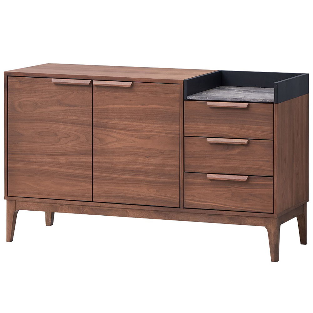 Bevis - Server - Green Fabric & Walnut - Urban Living Furniture (Los Angeles, CA)