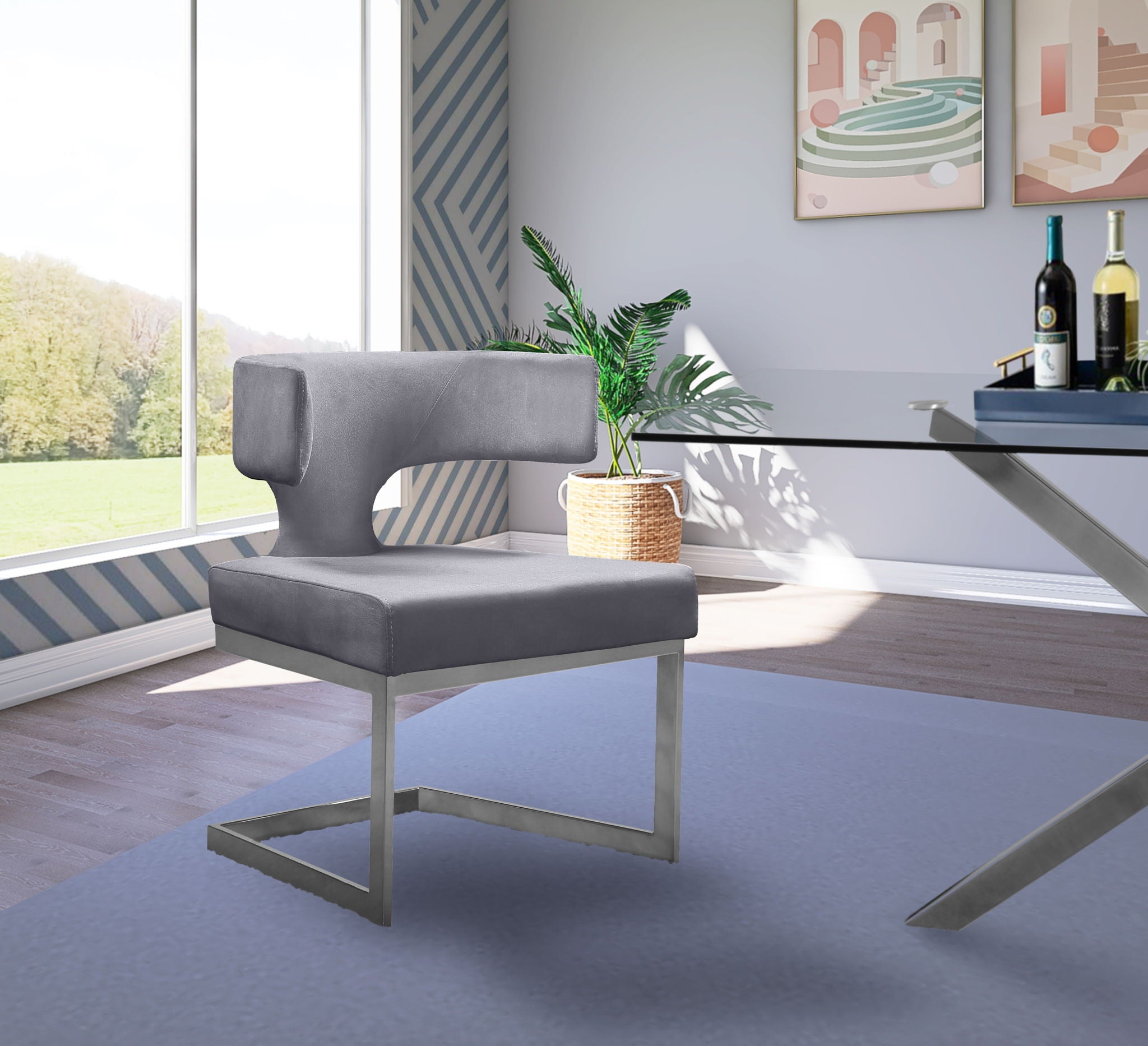 Alexandra - Dining Chair with Chrome Legs - Urban Living Furniture (Los Angeles, CA)