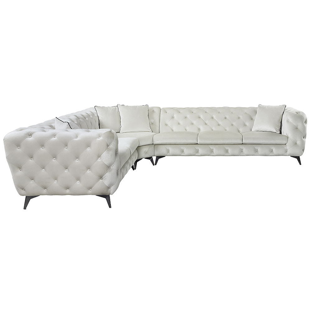 Atronia - Sectional Sofa With 4 Pillows - Beige Fabric - Urban Living Furniture (Los Angeles, CA)
