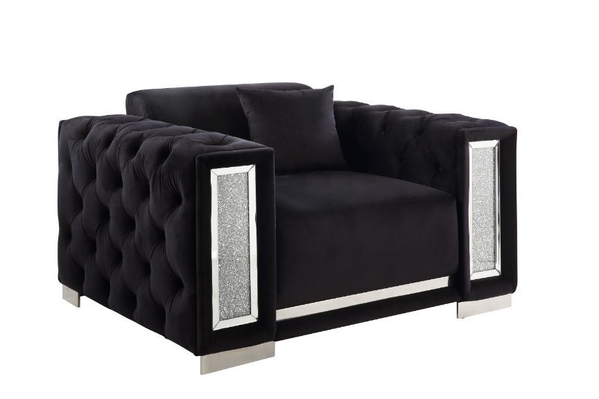 Trislar - Chair - Black Velvet - 33" - Urban Living Furniture (Los Angeles, CA)