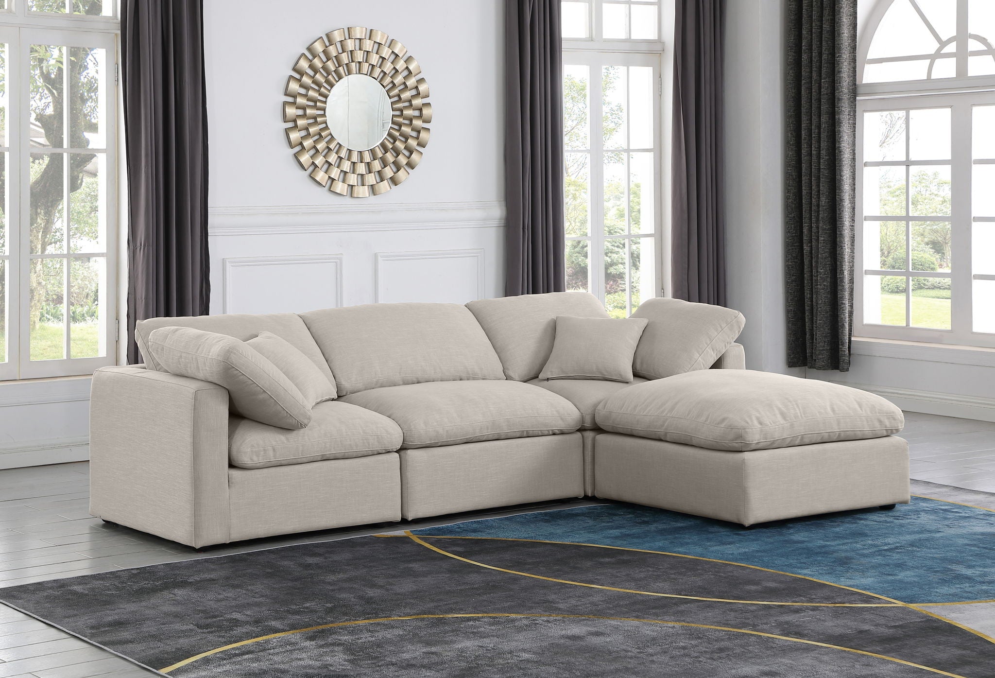 Indulge - Linen 4 Piece Modular Sectional With Chaise - Urban Living Furniture (Los Angeles, CA)