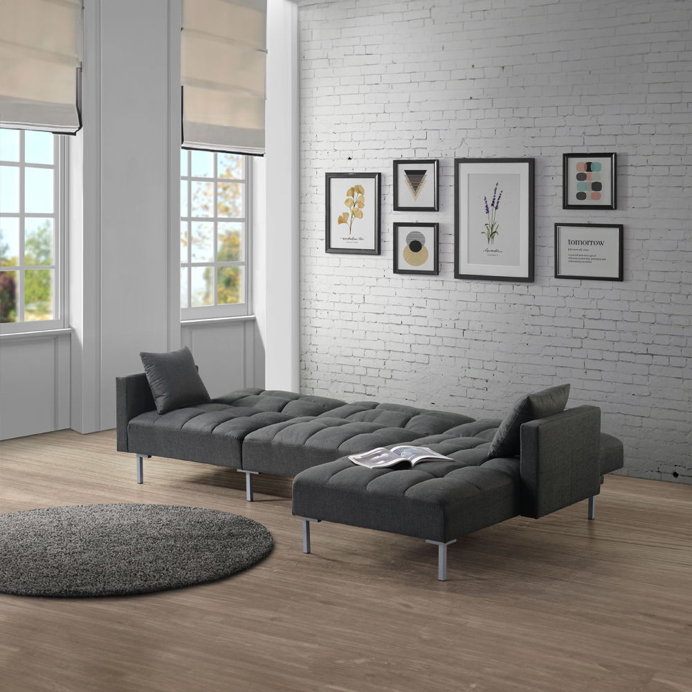 Duzzy - Sectional Sofa - Dark Gray Fabric - Urban Living Furniture (Los Angeles, CA)