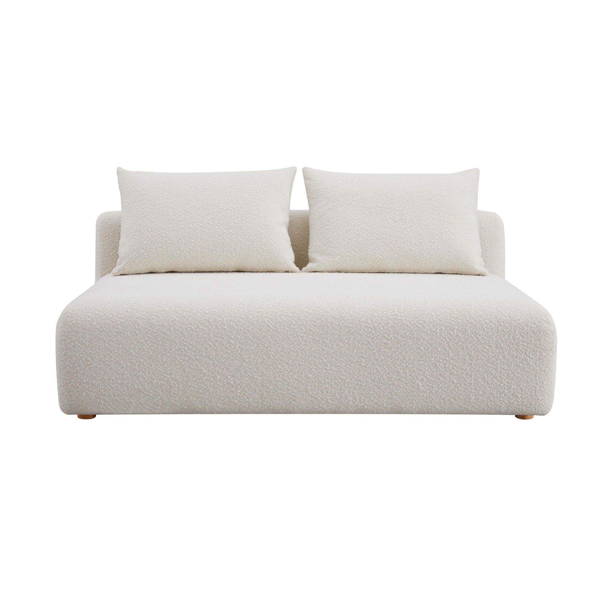 Hangover - Boucle Modular Loveseat - Cream - Urban Living Furniture (Los Angeles, CA)