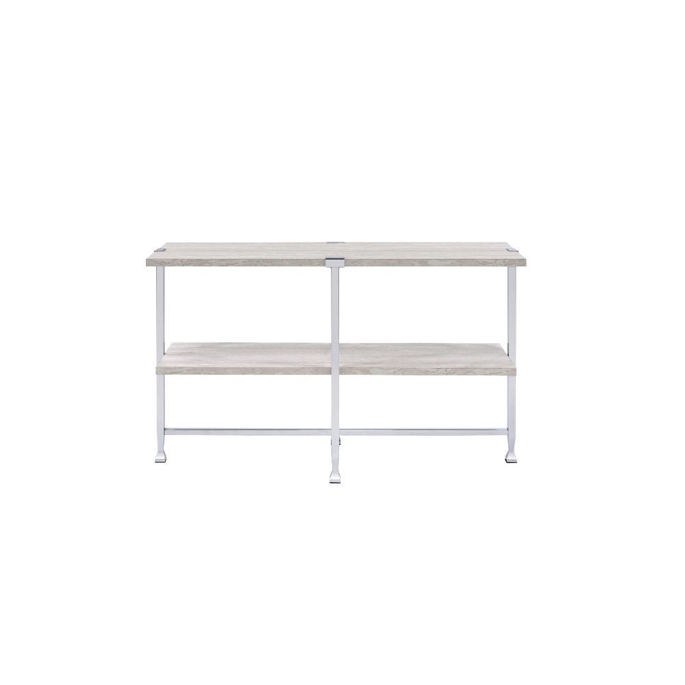 Brecon - Accent Table - White Oak & Chrome - Urban Living Furniture (Los Angeles, CA)