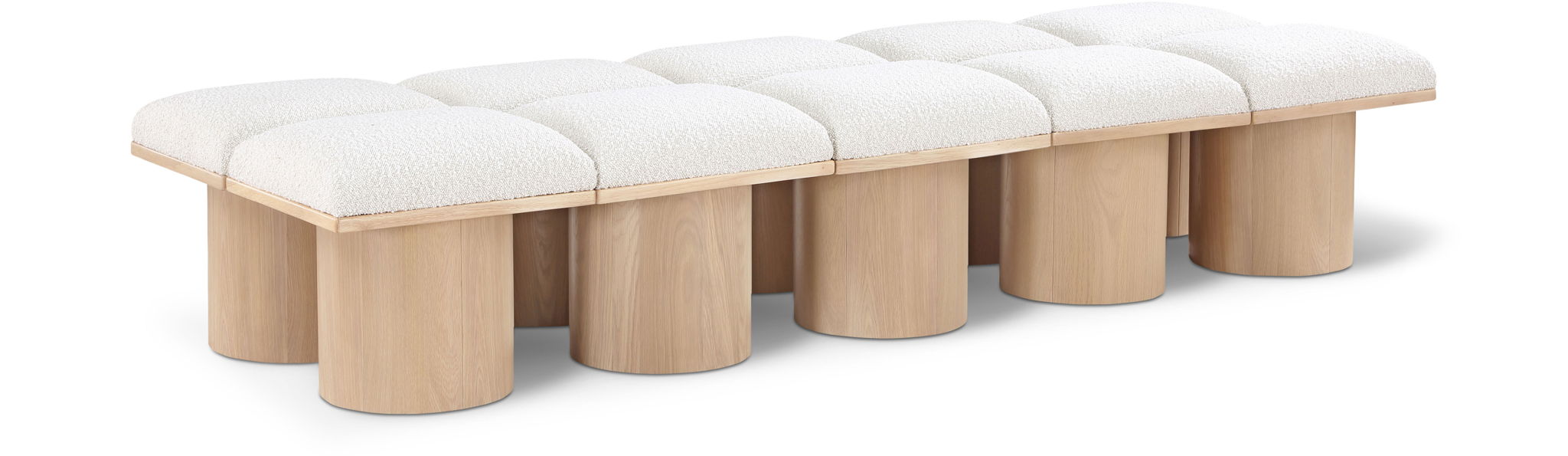 Pavilion - 10 Piece Modular Bench With Natural Base - Urban Living Furniture (Los Angeles, CA)