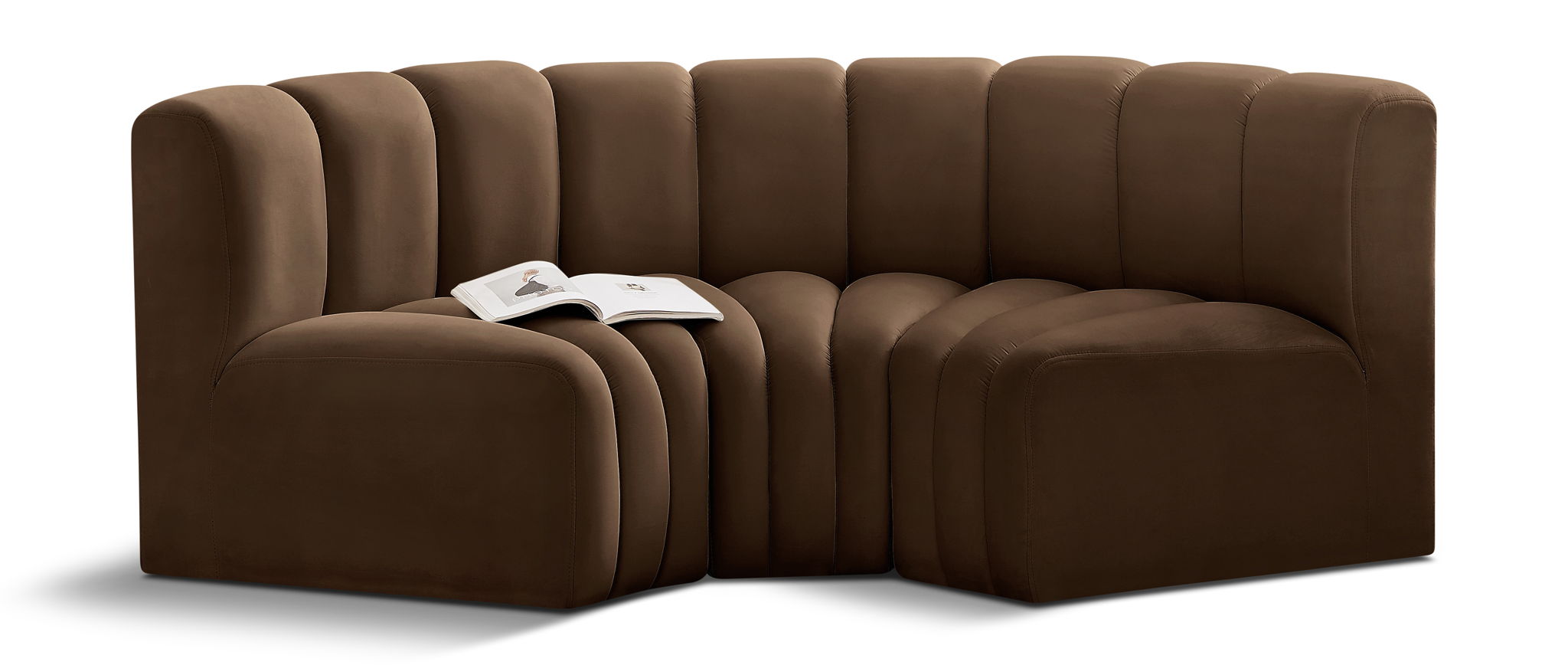 Arc - Velvet 3 Piece Modular U-Shaped Sofa - Urban Living Furniture (Los Angeles, CA)