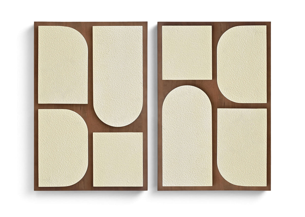 Icon - Mango Wood 2 Piece Wall Art