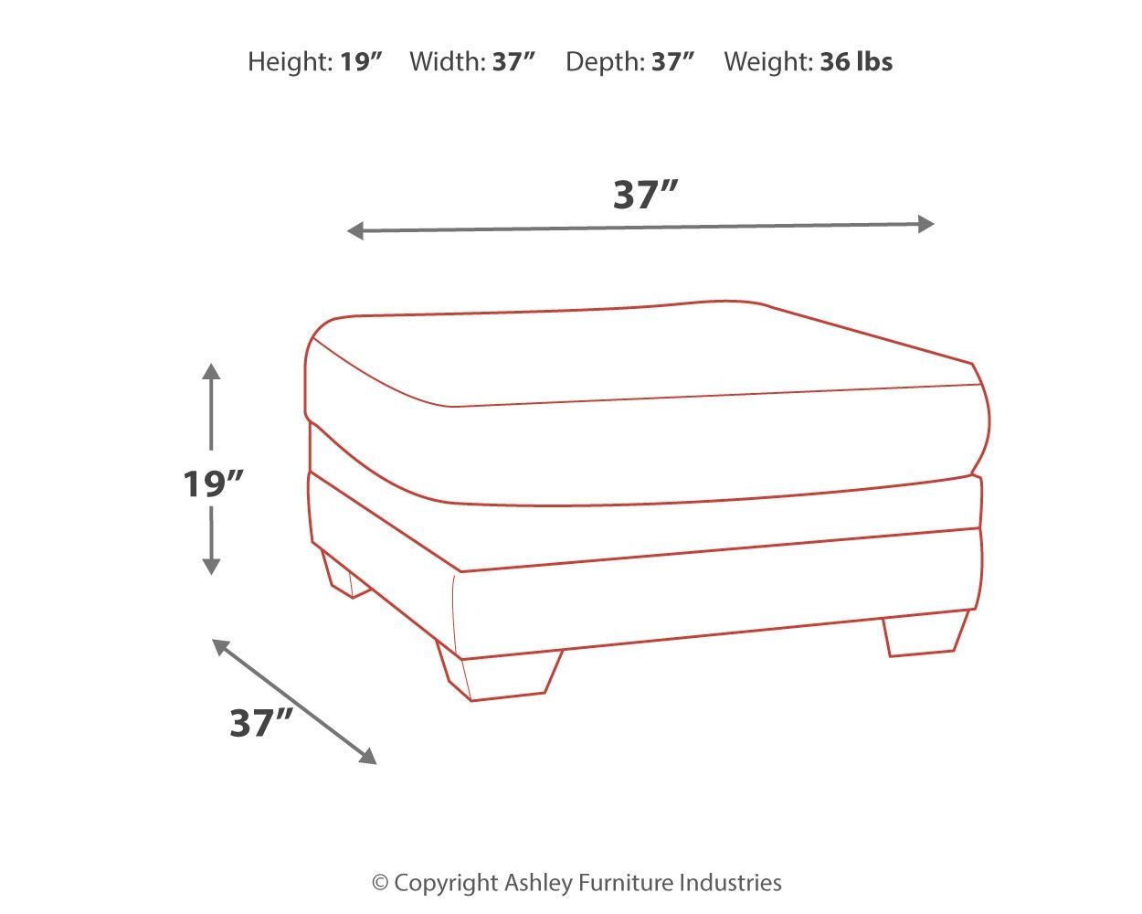 Tracling - Slate - Oversized Accent Ottoman - Urban Living Furniture (Los Angeles, CA)