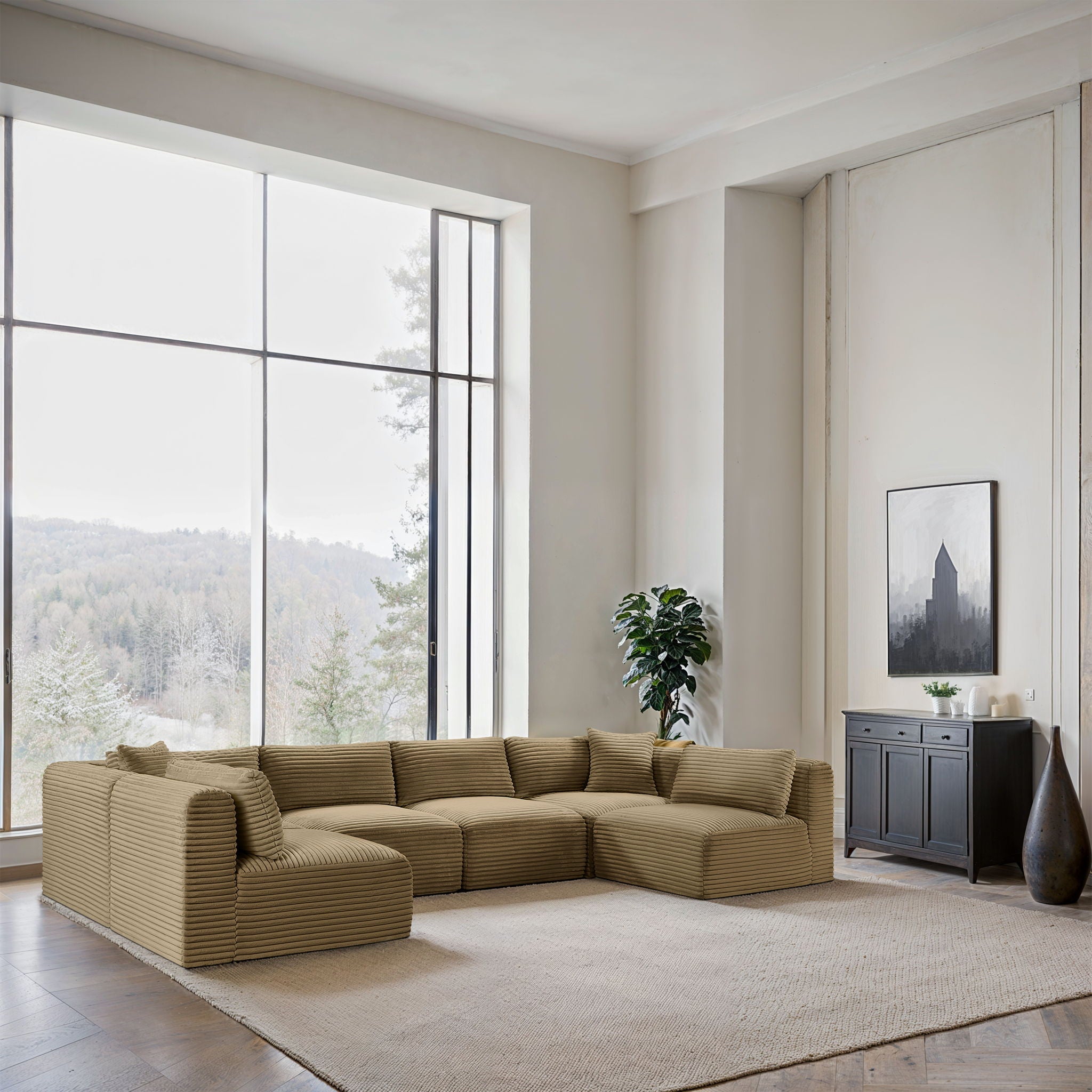 Shaggy - 6 Piece Modular U-Shaped Armless Sectional - Urban Living Furniture (Los Angeles, CA)