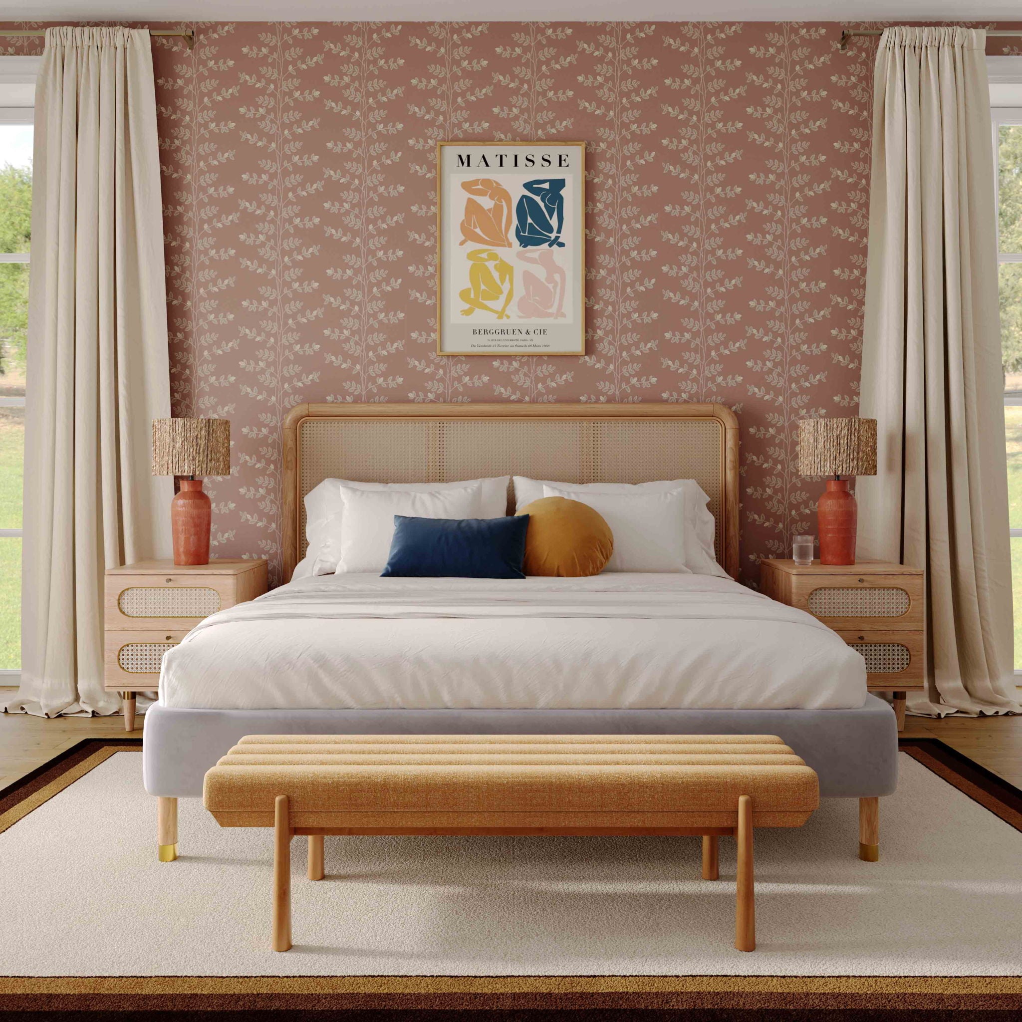 Julianna - Heavy Linen Bench - Sunflower Yellow - Urban Living Furniture (Los Angeles, CA)