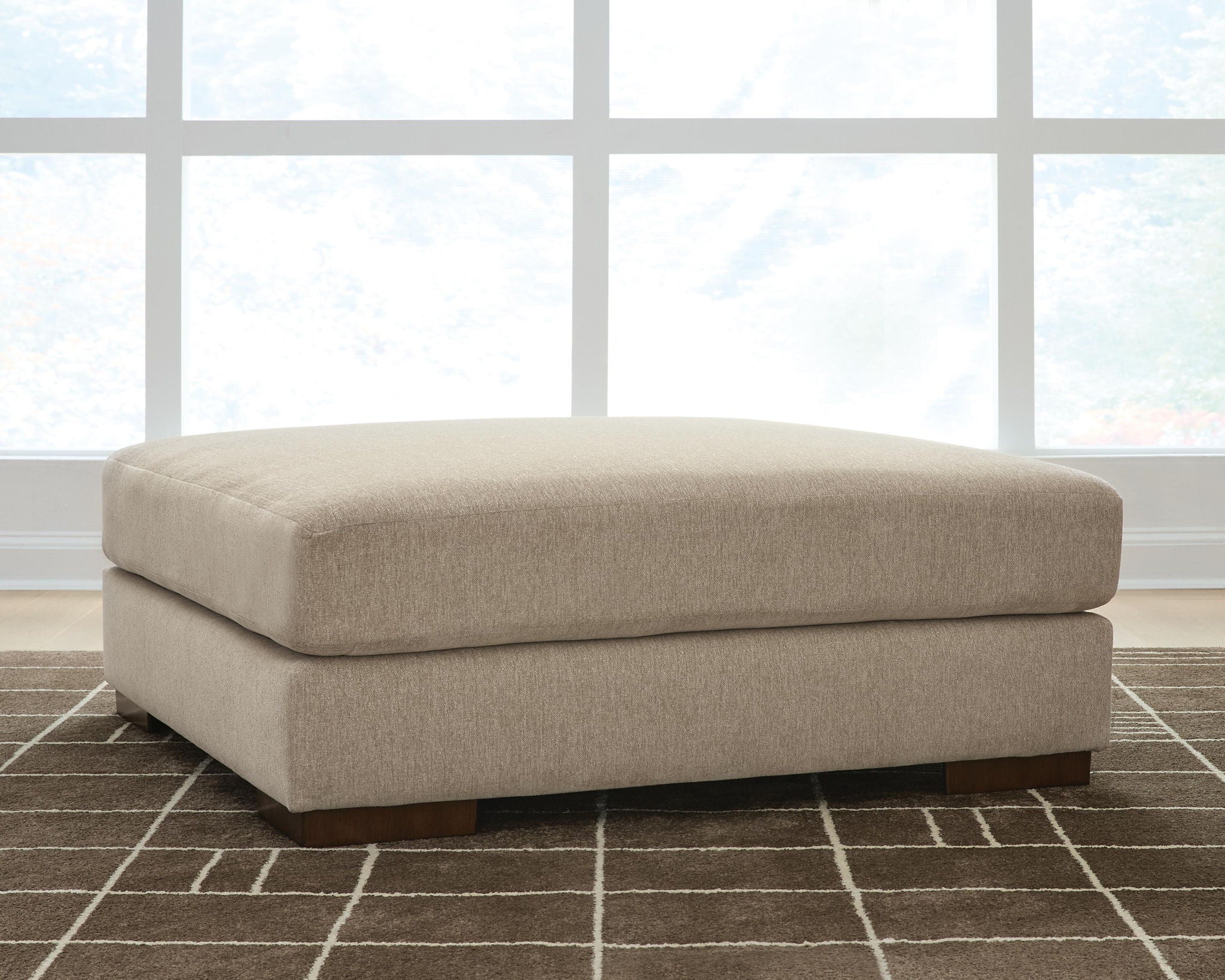 Linenhause - Oversized Accent Ottoman - Dune - Urban Living Furniture (Los Angeles, CA)