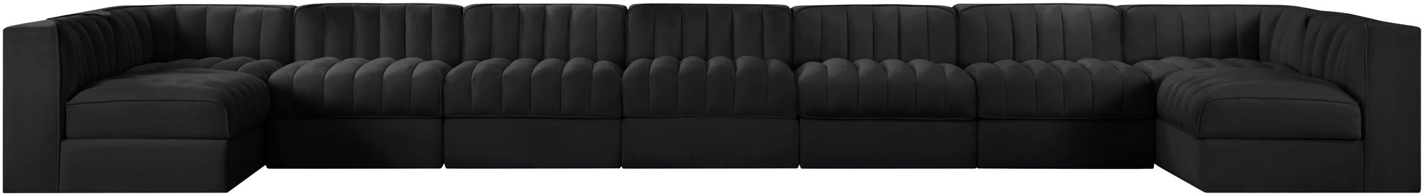 Rummi - Armless Velvet Performance Fabric Upholstered 9 Piece Modular Sectional - Urban Living Furniture (Los Angeles, CA)