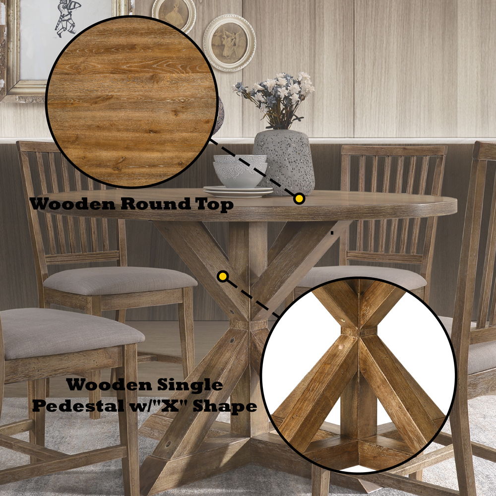 Wallace II - Dining Table - Weathered Oak - Urban Living Furniture (Los Angeles, CA)